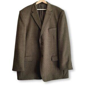 CLAIBORNE Lambswool Blazer Jacket Brown Men's Sz 48 L